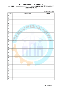 Kurs İmza Tutanağı