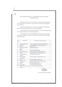 2014-2015 EĞiTiıvı &Ouml;ĞRETİM vru 1. NOLU EGiTiM B&Ouml;LGEsi