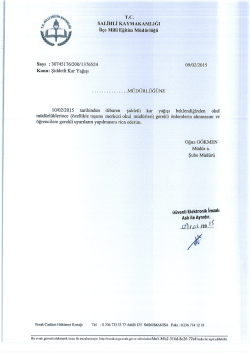 T.c. sALİHLİ KAYMAKAMLIĞI İl&ccedil;e M&uuml;ıi Eğitim M&uuml;d&uuml;rl&uuml;ğ&uuml; Sayı