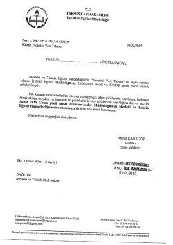 T.c. TARsUs KAYMAKAMLIĞI - tarsus il&ccedil;e mill&icirc; eğitim m&uuml;d&uuml;rl&uuml;ğ&uuml;
