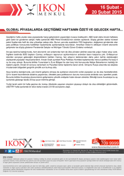 16 Şubat - 20 Şubat 2015