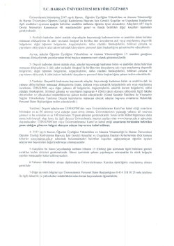 Harran &Uuml;niversitesi &Ouml;ğretim &Uuml;yesi Alım İlanı