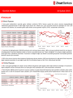 10 Şubat 2015 tarihli piyasa yorumu