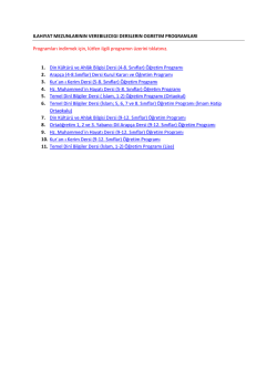 ılahıyat mezunlarının verebılecegı derslerın ogretım programları