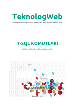 t-sql komutları PDF