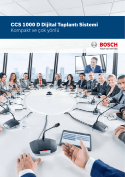 CCS 1000 D Dijital Toplantı Sistemi Kompakt ve çok yönlü