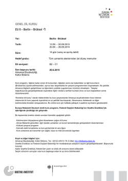 Genel Dil Kursu - Berlin