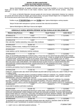 17 şubat 2015 tarihli ihale listesi