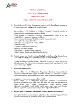 SOSYAL KALKINMA MALİ DESTEK PROGRAMI (TRA2-15
