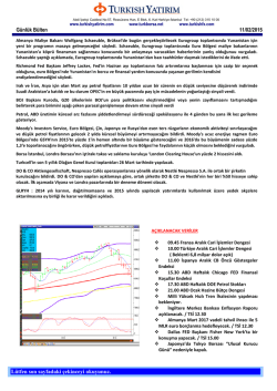 Günlük Bülten - Turkborsa.net