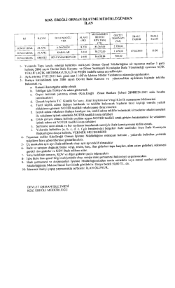 KDz. EREĞLİ oRMAN İŞLETME M&Uuml;D&Uuml;RL&Uuml;Ğ&Uuml;NDEN