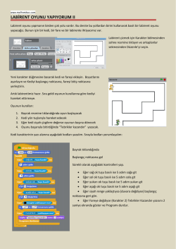 labirent oyunu yapıyorum ıı