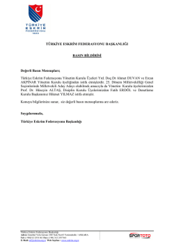 kurul istifa sonnn - T&uuml;rkiye Eskrim Federasyonu