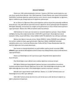 Tarih&ccedil;e - Milli Eğitim Bakanlığı