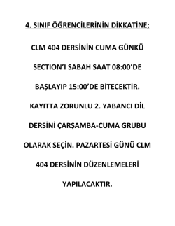 4. sınıf &ouml;ğrencilerinin dikkatine