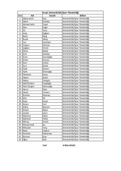 Grup1 Antren&ouml;rl&uuml;k/Spor Y&ouml;neticiliği