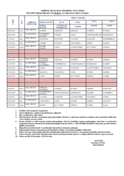 Şubat Ayı &Ouml;ğretmen N&ouml;bet Listesi g&uuml;ncellenmiştir.