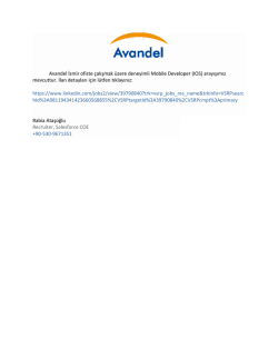 Avandel İzmir ofiste &ccedil;alışmak &uuml;zere deneyimli Mobile