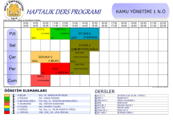 Kamu Yönetimi Ders Programı
