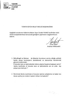 TURKİYE BÜYÜK MİLLET MECLİSİ BAŞKANLIĞINA