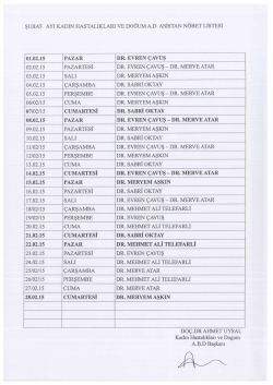01.02.15 pazar dr. evren &ccedil;avuş 02.02.15 pazartesi dr. evren &ccedil;avuş