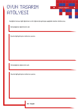 &Ccedil;alışma Kağıdı 3 Ad &ndash; Soyad: G&ouml;r&uuml;şt&uuml;ğ&uuml;n&uuml;z