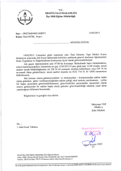 T.c. MEzİTLİ KAYMAKAMLIĞI İl&ccedil;e Miııi Eğitim M&uuml;d&uuml;rl&uuml;ğ&uuml;