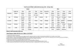 Haftalık &Ouml;ğretmen N&ouml;bet &Ccedil;izelgesi