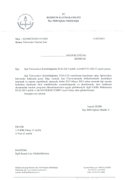 Tc - Bodrum İl&ccedil;e Milli Eğitim M&uuml;d&uuml;rl&uuml;ğ&uuml;