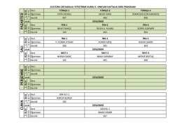 pazartesi salı per şembe cuma