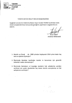 p Tarım: 11 şubat 2015 - T&uuml;rkiye B&uuml;y&uuml;k Millet Meclisi