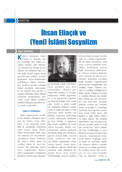 Ihsan Eliacik ve (Yeni) Islami Sosyalizm (Bekir Karakoc &ndash; 2012)