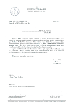 Tc BODRUM KAYMAKAMLIĞI - Bodrum İl&ccedil;e Milli Eğitim M&uuml;d&uuml;rl&uuml;ğ&uuml;