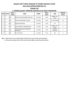 teknik lise sorumluluk sınav programı i&ccedil;in tıklayınız