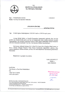 İlçe Milli Eğitim Müdürlüğü Yazısı - Mezitli İlçe Milli Eğitim Müdürlüğü