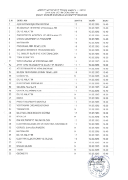 ARIFIYE MESLEKI vETEKNIK ANADOLU LISESI 2014