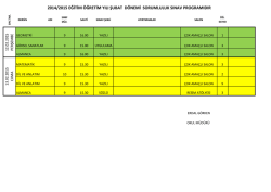 2014/2015 eğitim &ouml;ğretim yılı şubat d&ouml;nemi sorumluluk sınav