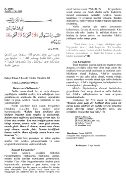Nafile İbadetin &Ouml;nmi