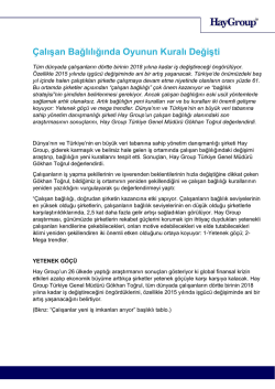 &Ccedil;alışan Bağlılığında Oyunun Kuralı Değişti