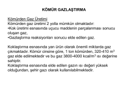 K&Ouml;M&Uuml;R GAZLAŞTIRMA K&ouml;m&uuml;rden Gaz &Uuml;retimi K&ouml;m&uuml;rden gaz