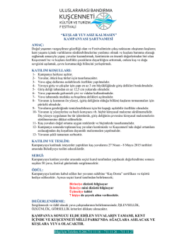 KUŞ YUVASI ŞARTNAME