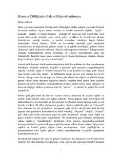 Hanımın &Ccedil;iftliğinden Gıdayı M&uuml;şterekleştirmeye