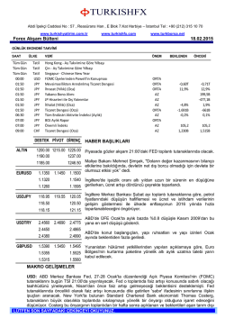 Forex Akşam Bülteni