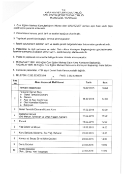 İhale İlanına Ulaşmak İ&ccedil;in Tıklayın