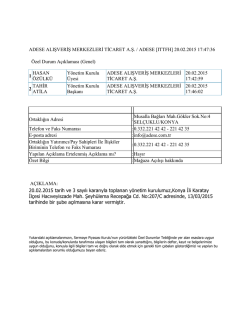 ADESE ALIŞVERİŞ MERKEZLERİ TİCARET A.Ş. / ADESE [ITTFH