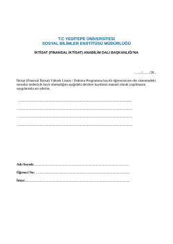 Manuel Kayıt Dilekçesi - Yeditepe Üniversitesi