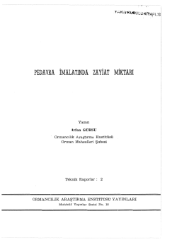 018 - Doğu Karadeniz Ormancılık Araştırma Enstitüsü Müdürlüğü