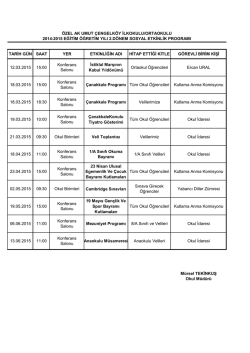 2.D&ouml;nem Sosyal Etkinlikler