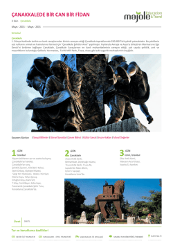 ÇANAKKALEDE BİR CAN BİR FİDAN