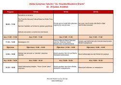 At&ouml;lye Takvimini G&ouml;r&uuml;nt&uuml;le